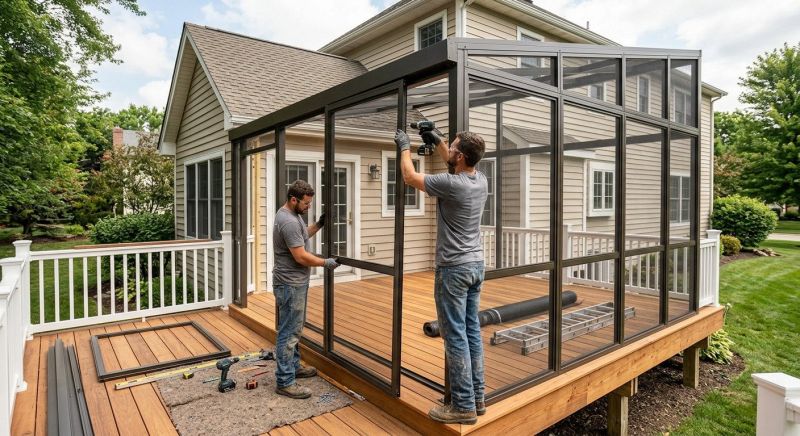 Deck Enclosure Installation in Dallas, TX