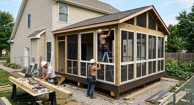 Porch Enclosure Installation in Austin, TX